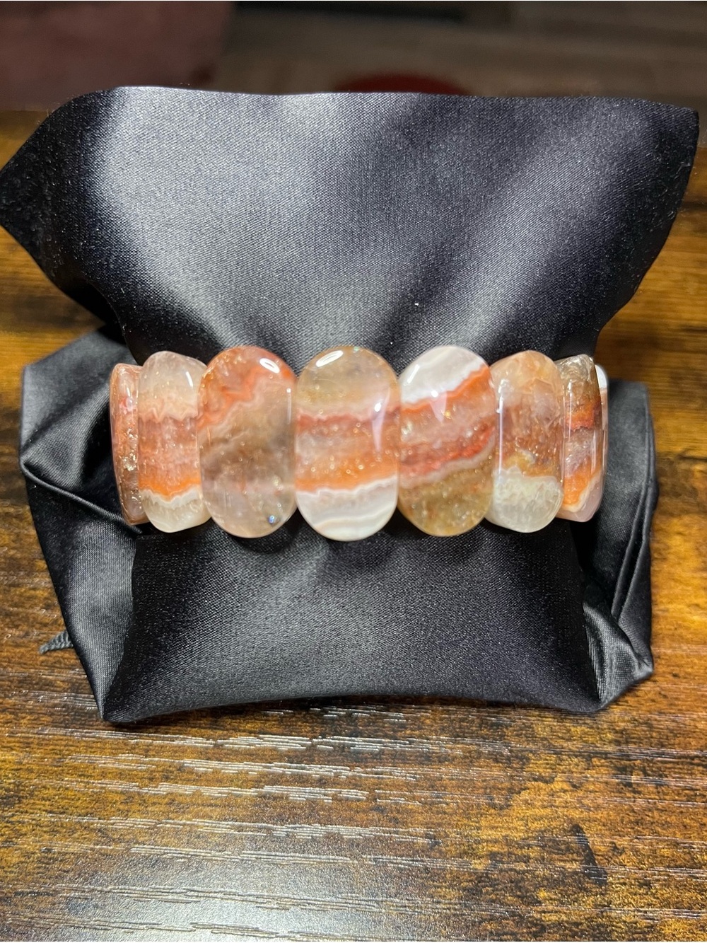 🥰😍 Amethyst Agate Soft Bangle Stretch Bracelet Statement Piece